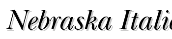 Nebraska-Italic font